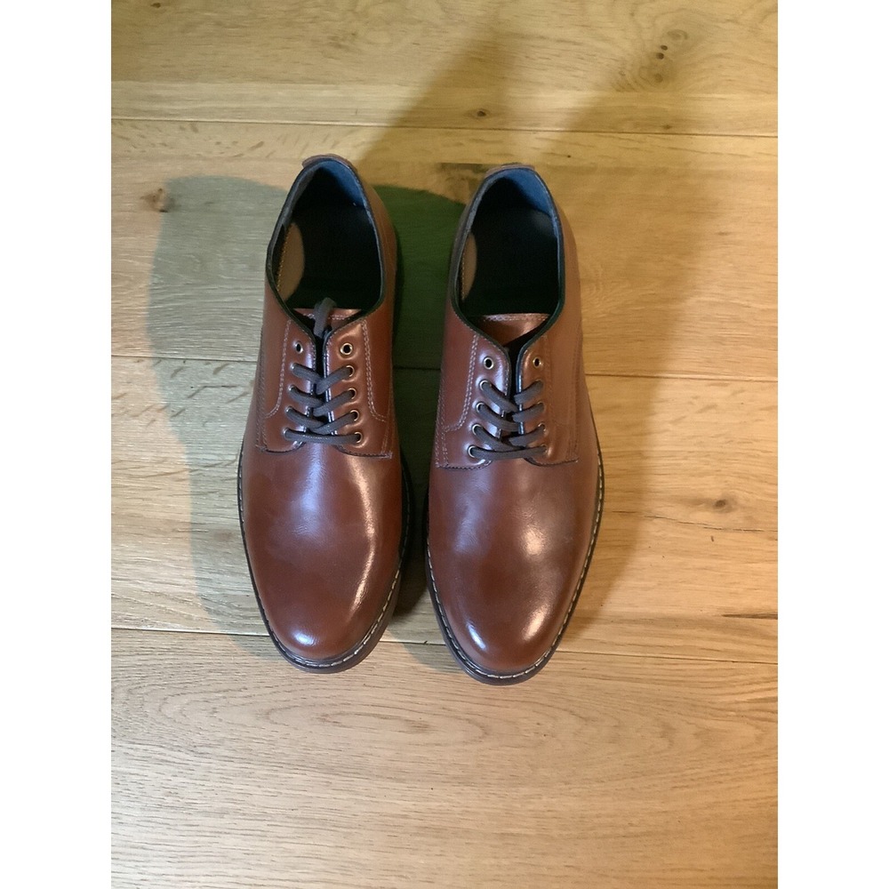 George Men's Brown Memory Foam Lace-up Casual Oxford Shoes Size 8.5